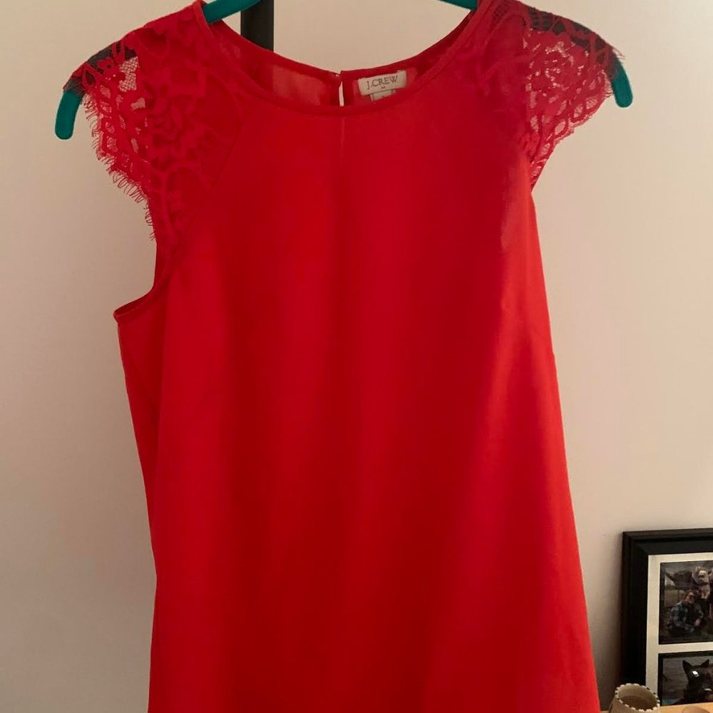 JCrew Red Blouse